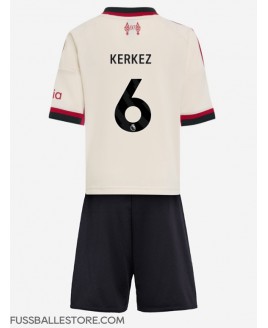 Günstige Liverpool Milos Kerkez #6 Auswärts Trikotsatzt Kinder 2025-26 Kurzarm (+ Kurze Hosen)